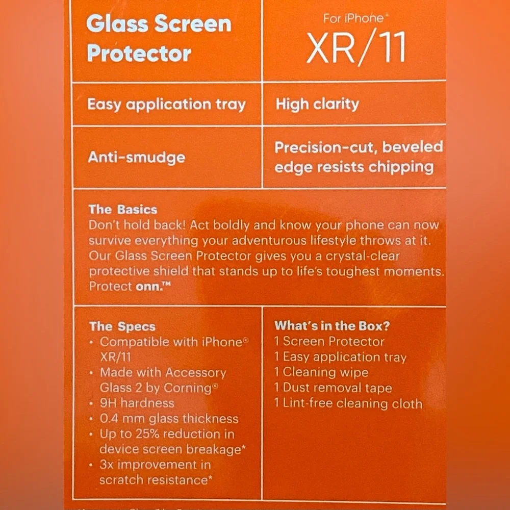 Glass Screen Protector For iPhone XR/11 New In Box - Picture 3 of 4